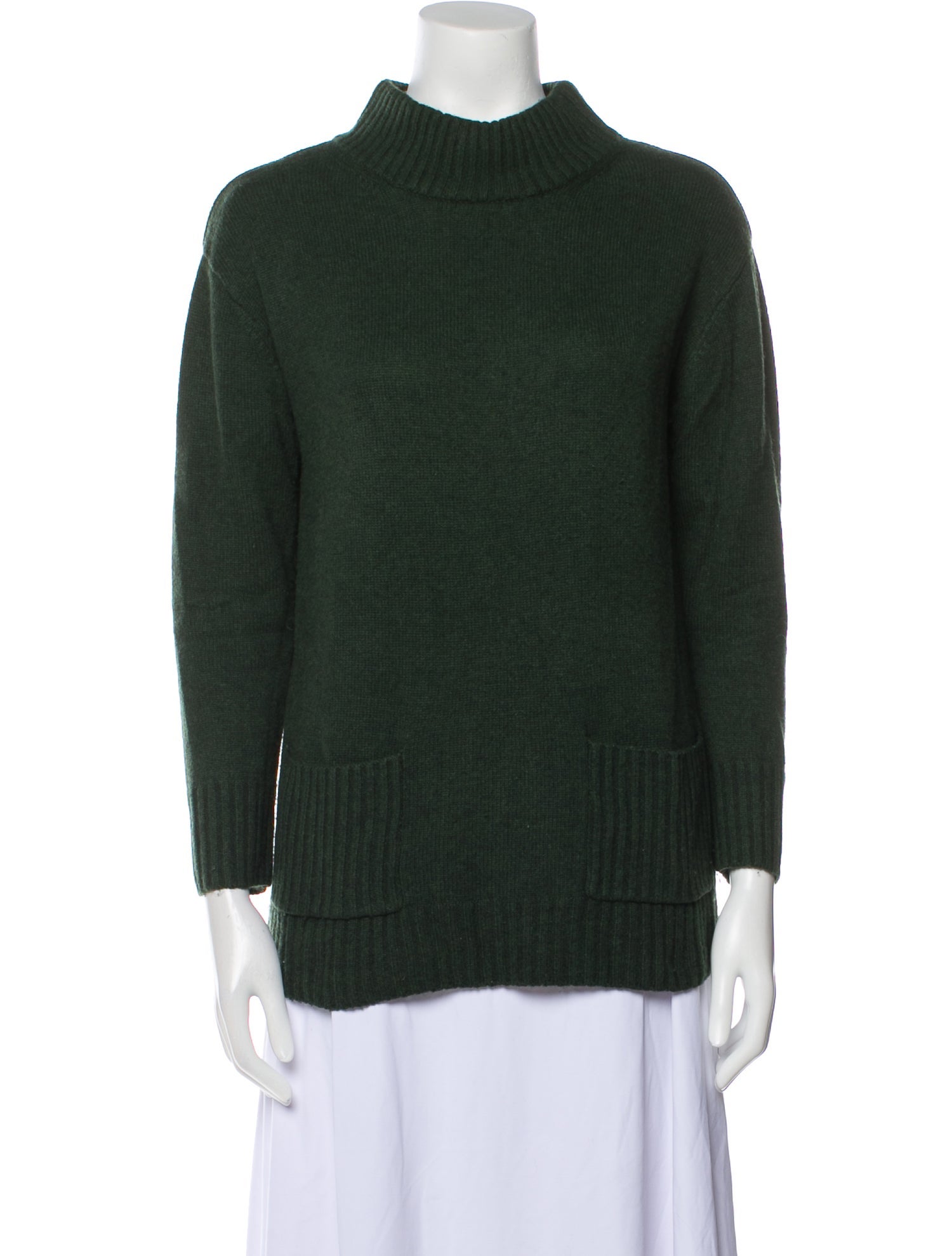 The Cashmere Project Cashmere Turtleneck Sweater Green Knitwear, Clothing WTCPJ21752 The