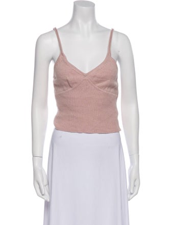The Cashmere Project Cashmere V-Neck Crop Top