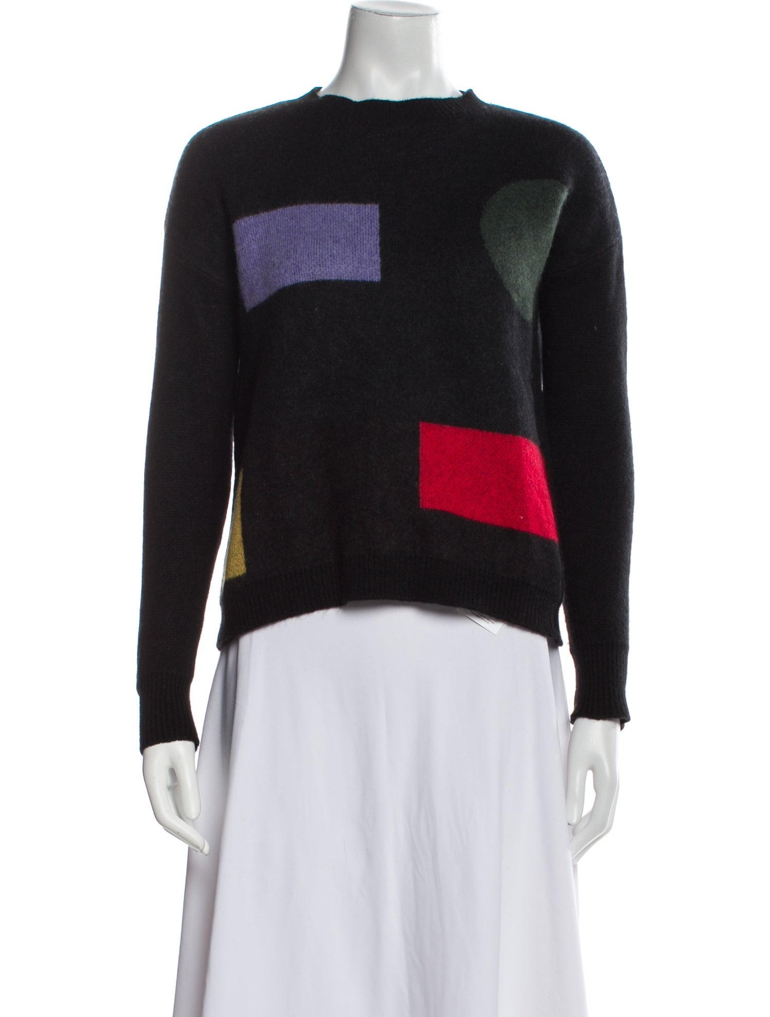 The Cashmere Project Cashmere Colorblock Pattern Sweater