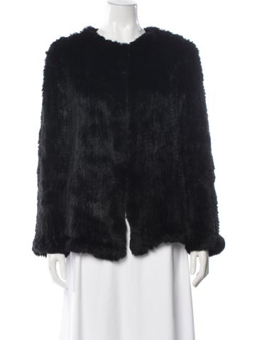 Pre-owned The Cashmere Project Faux Fur Jacket In Black