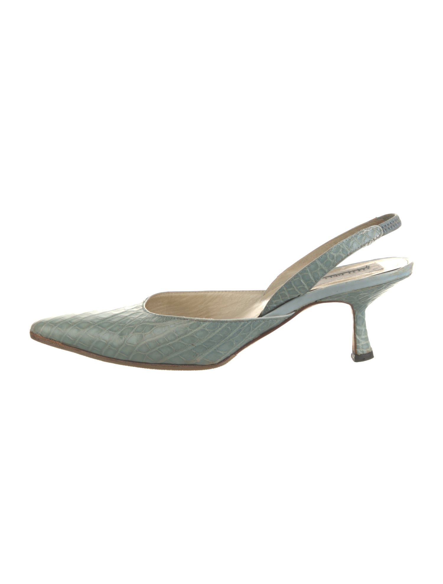 Titti Dell'Acqua Alligator Slingback Pumps
