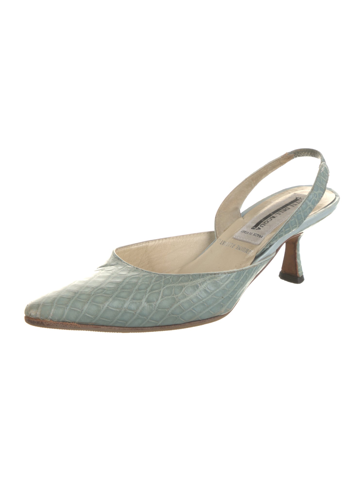 Titti Dell'Acqua Alligator Slingback Pumps