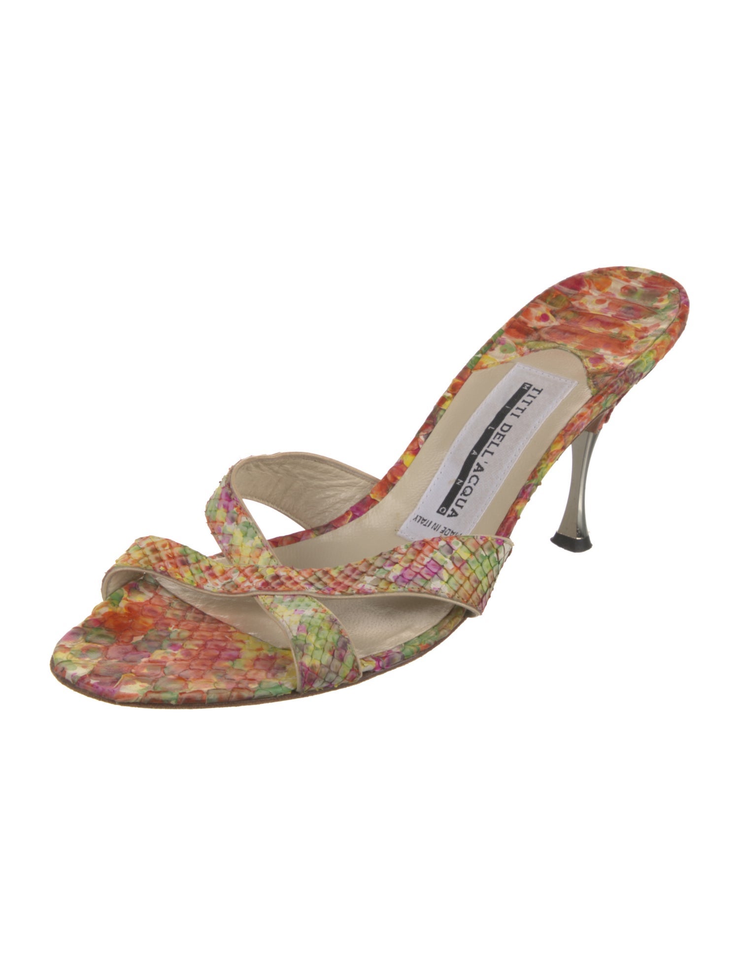 Titti Dell'Acqua Python Animal Print Slides