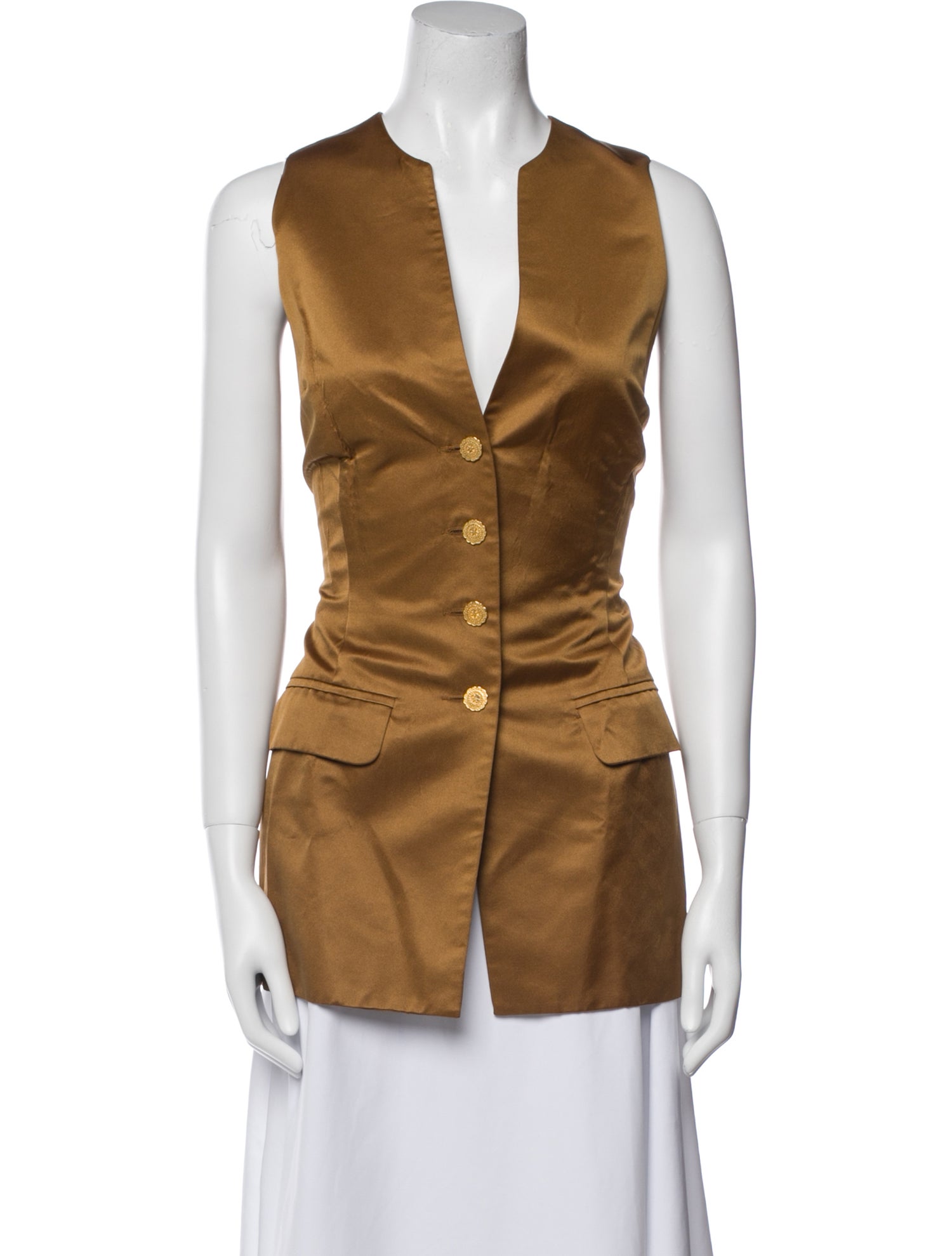 Todd Oldham Silk V-Neck Top