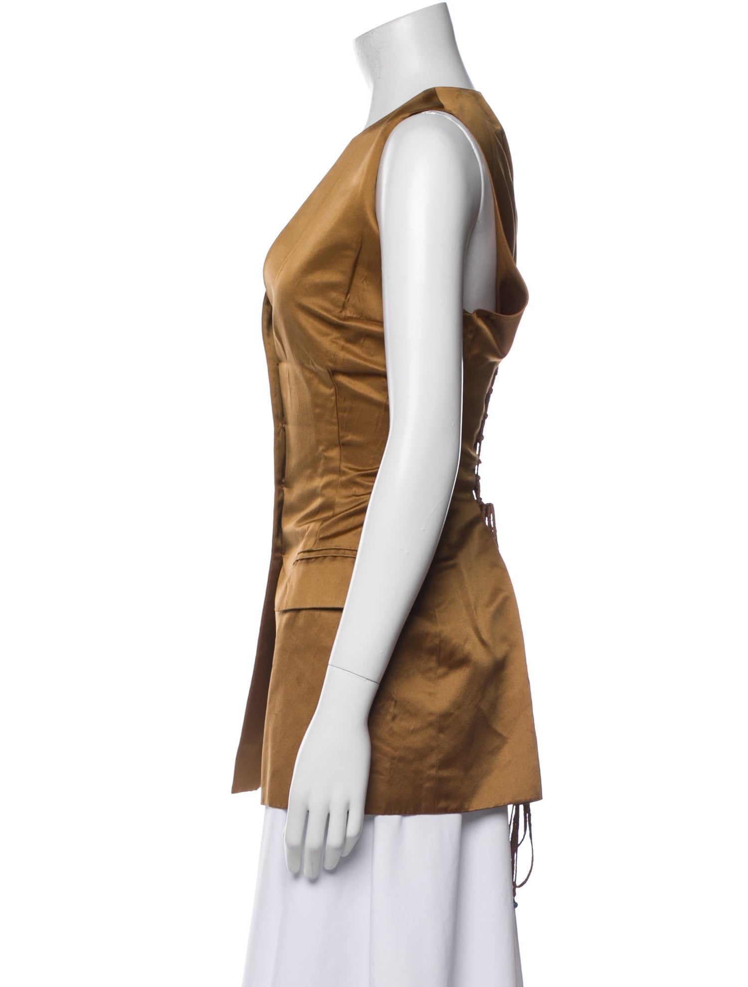 Todd Oldham Silk V-Neck Top