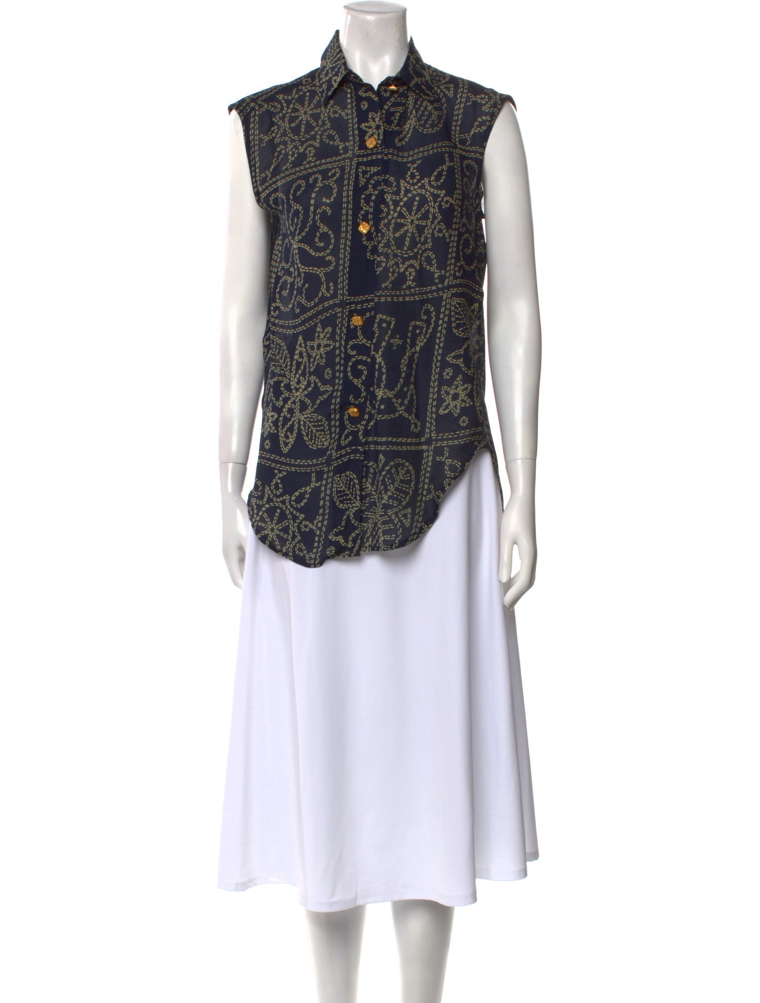 Todd Oldham Silk Paisley Print Tunic