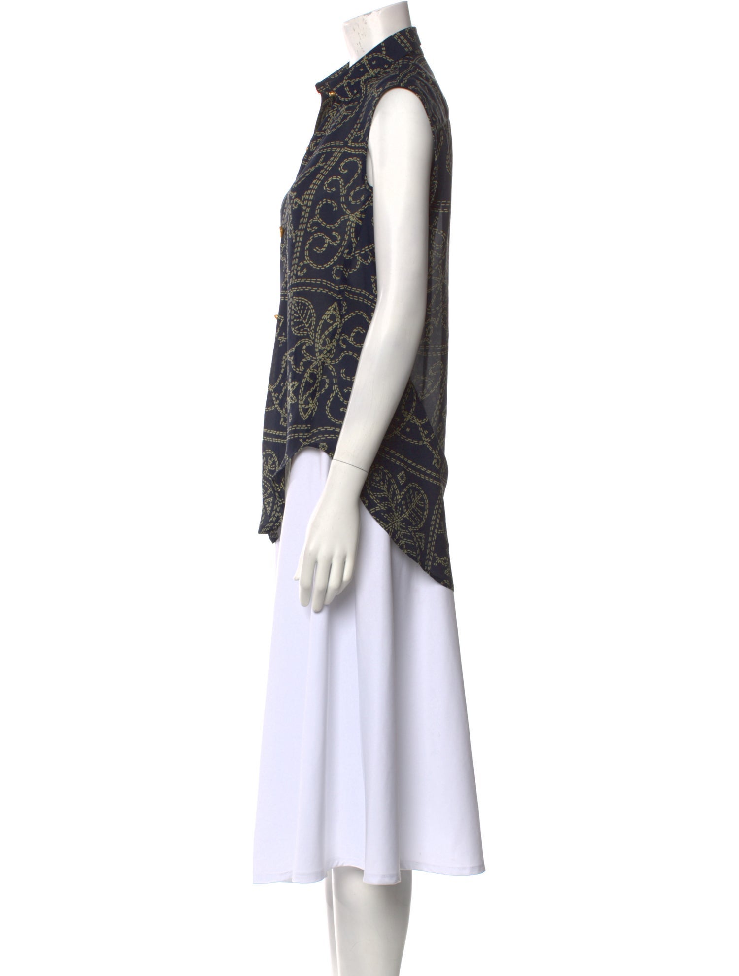 Todd Oldham Silk Paisley Print Tunic