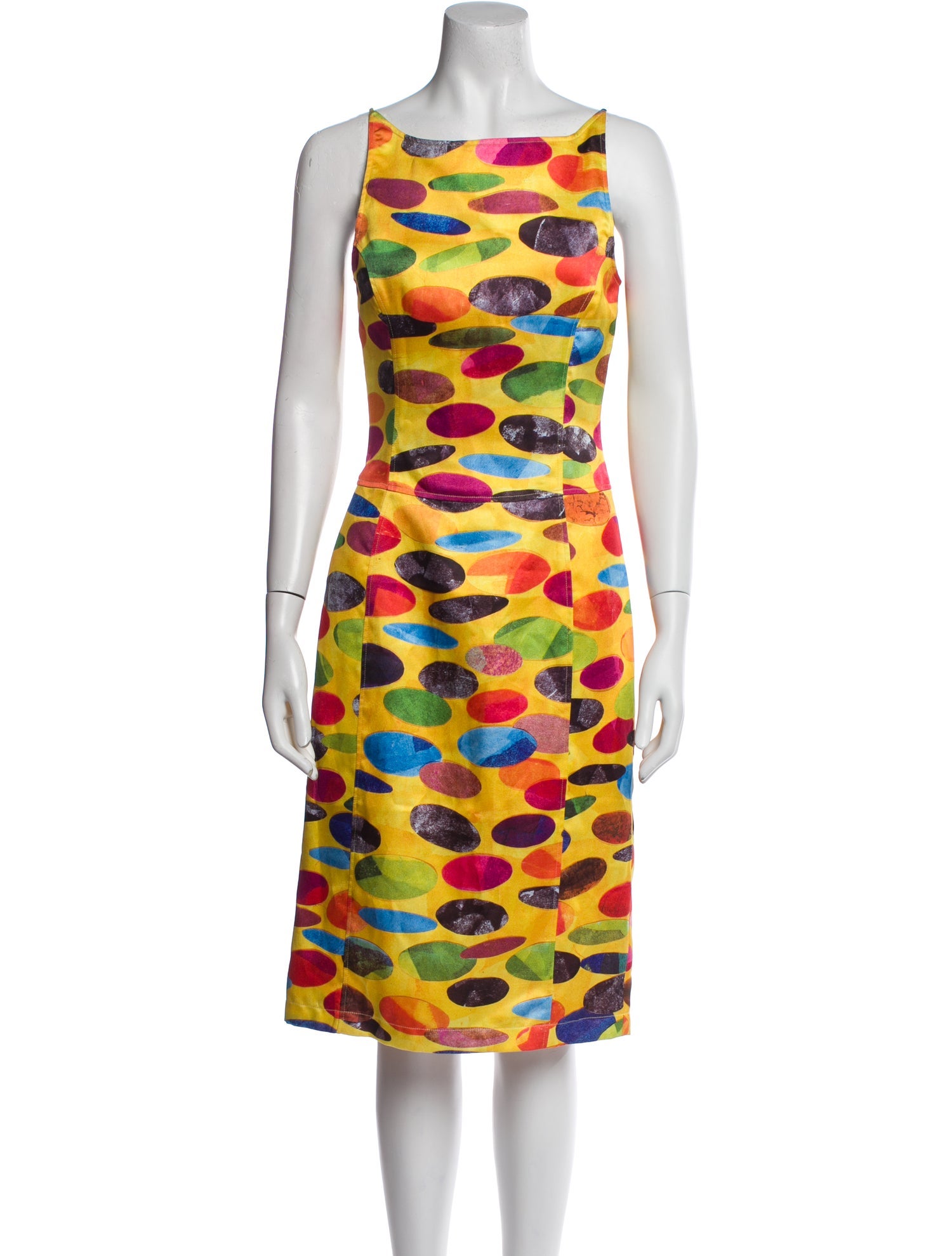 Todd Oldham Printed Midi Length Dress
