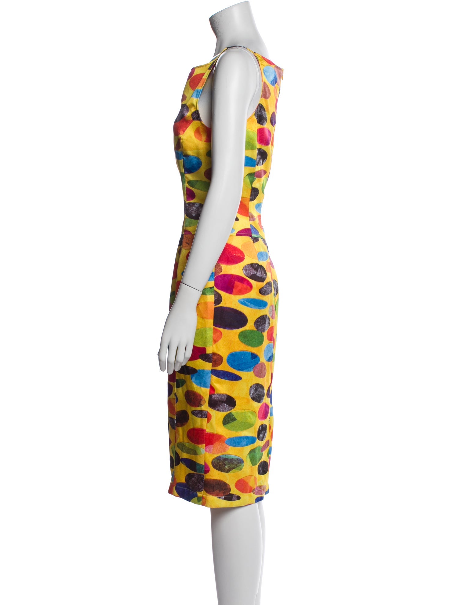 Todd Oldham Printed Midi Length Dress