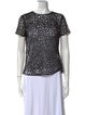 TVF for DVF Leather Lace Pattern Top