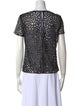 TVF for DVF Leather Lace Pattern Top