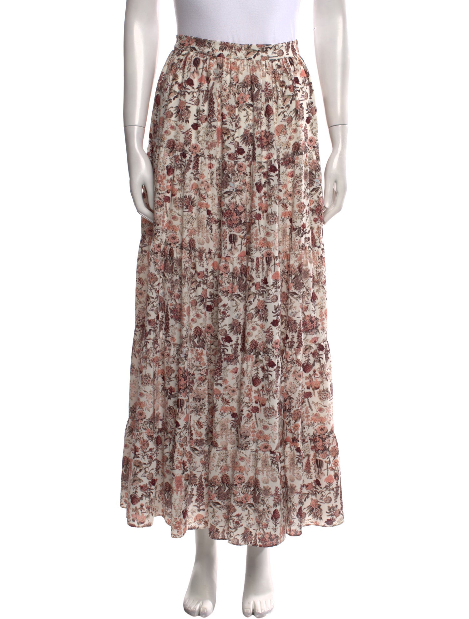 TVF for DVF Floral Print Long Skirt