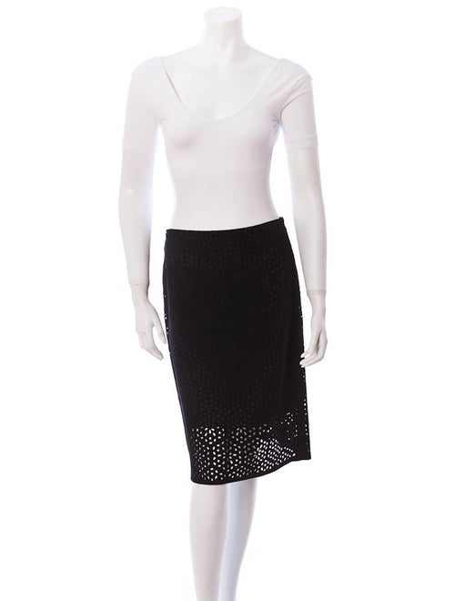Theory Perforated Leather Skirt
