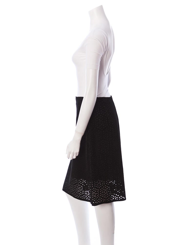 Theory Perforated Leather Skirt