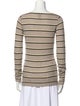 Theory Striped Scoop Neck Top