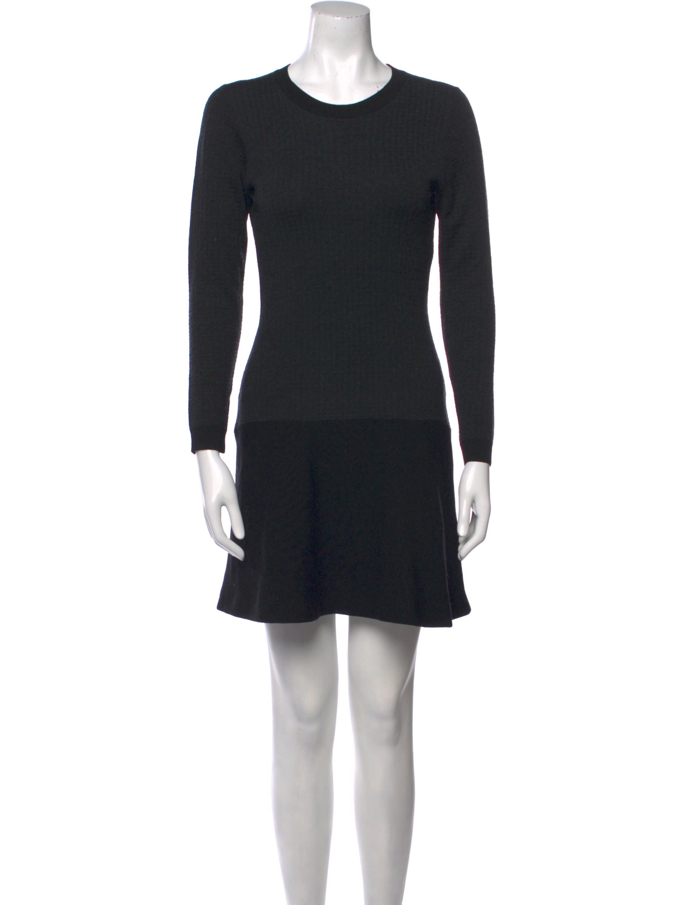Theory Crew Neck Mini Dress Grey Dresses, Clothing WTE209650 The