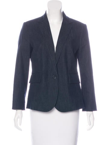 Theory Fitted Denim Blazer