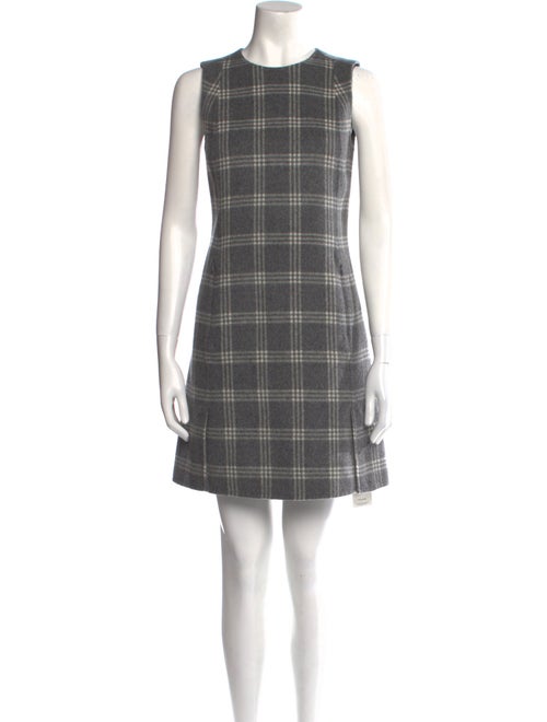 Theory Plaid Print Mini Dress