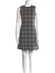 Theory Plaid Print Mini Dress