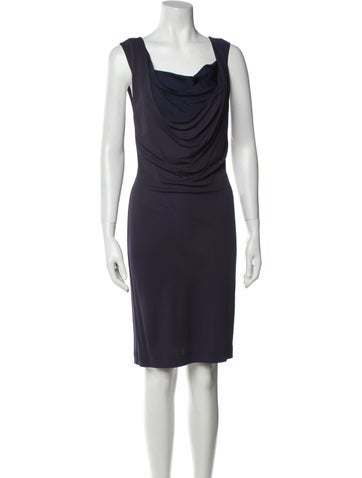 Theory Dresses Cowl Neck Knee-Length Dress Petite
