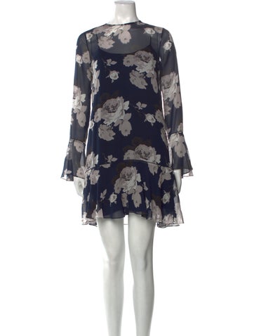Theory Dresses Floral Print Mini Dress US 2 | XS