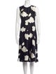Theory Floral Print Midi Length Dress