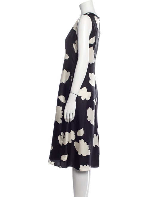 Theory Floral Print Midi Length Dress
