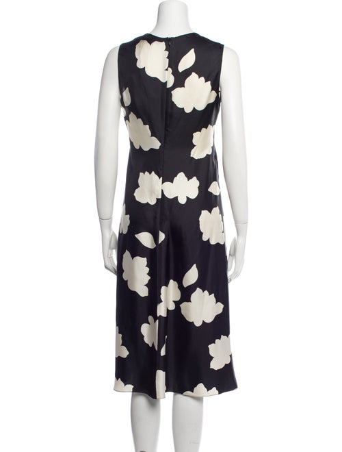 Theory Floral Print Midi Length Dress