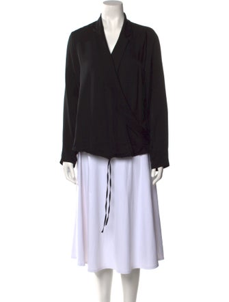 Theory Silk Long Sleeve Blouse