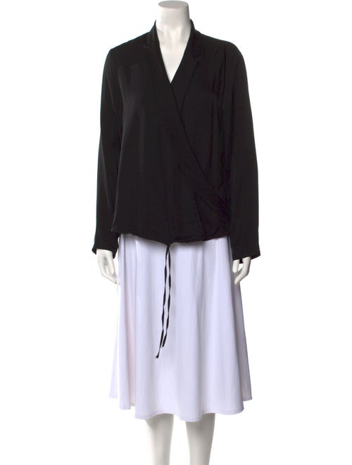 Theory Silk Long Sleeve Blouse