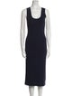 Theory Scoop Neck Midi Length Dress
