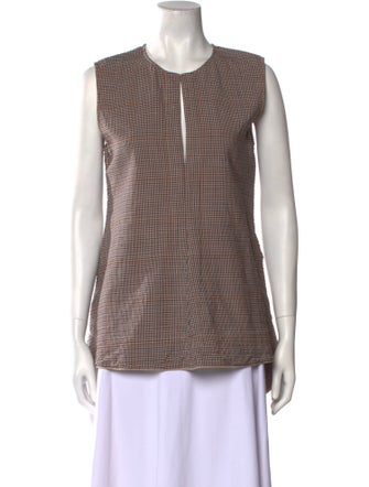 Theory Virgin Wool Printed Top