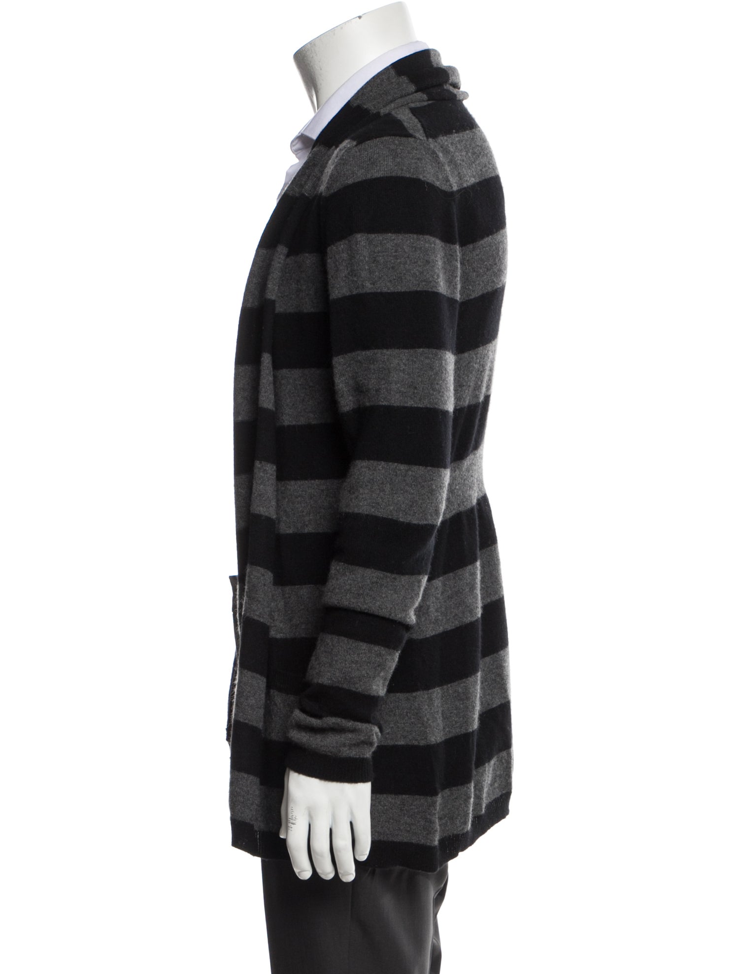 Theory Cashmere Striped Cardigan