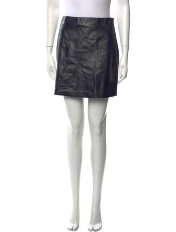 Theory Skirts Lamb Leather Mini Skirt US 2 | XS