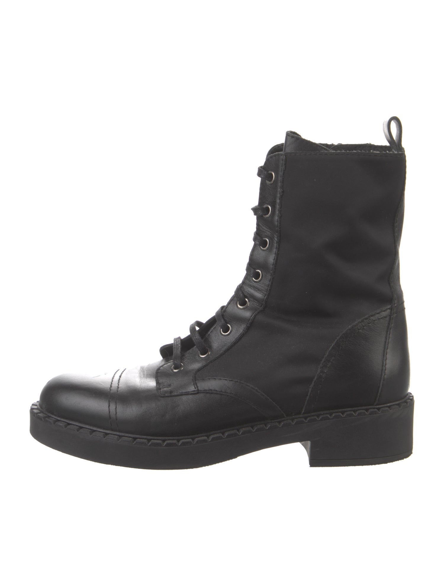 Theory Leather Combat Boots