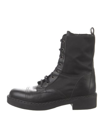Theory Leather Combat Boots