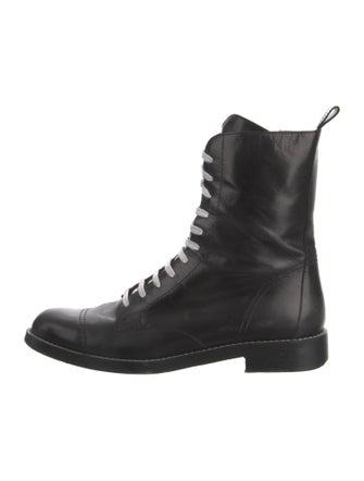 Theory Leather Combat Boots