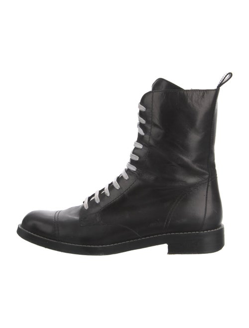 Theory Leather Combat Boots