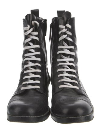 Theory Leather Combat Boots
