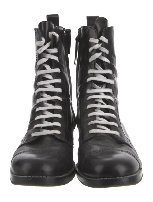 Theory Leather Combat Boots