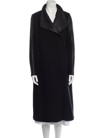 Theory Coats Virgin Wool Faux Fur Coat S