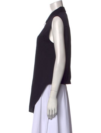 Theory Silk Sleeveless Button-Up Top