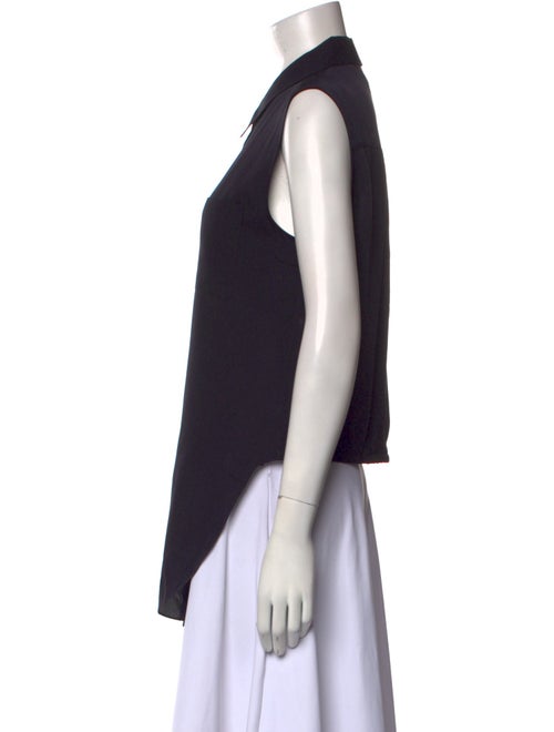 Theory Silk Sleeveless Button-Up Top