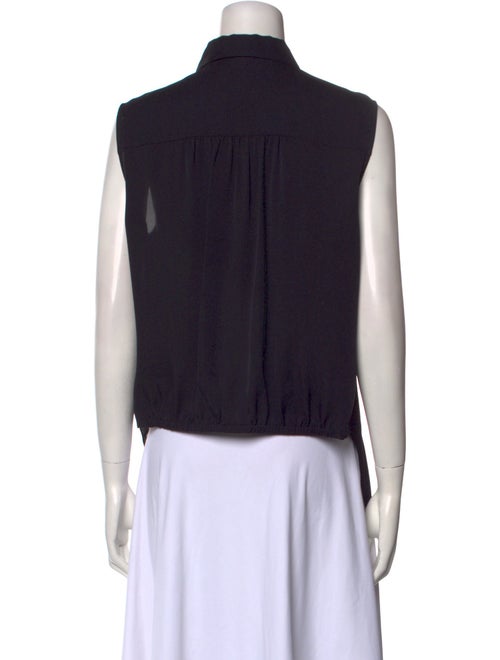 Theory Silk Sleeveless Button-Up Top