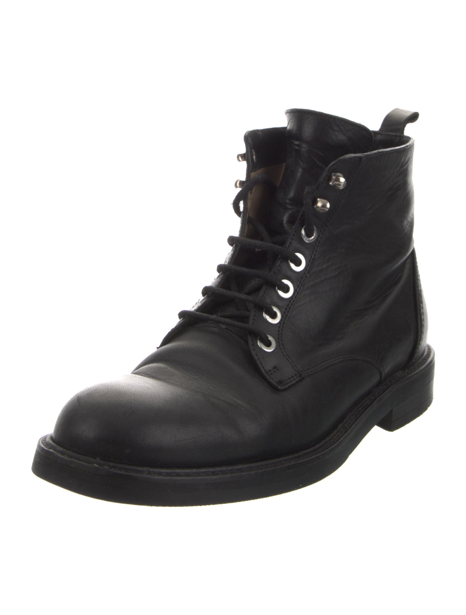 Theory Leather Combat Boots