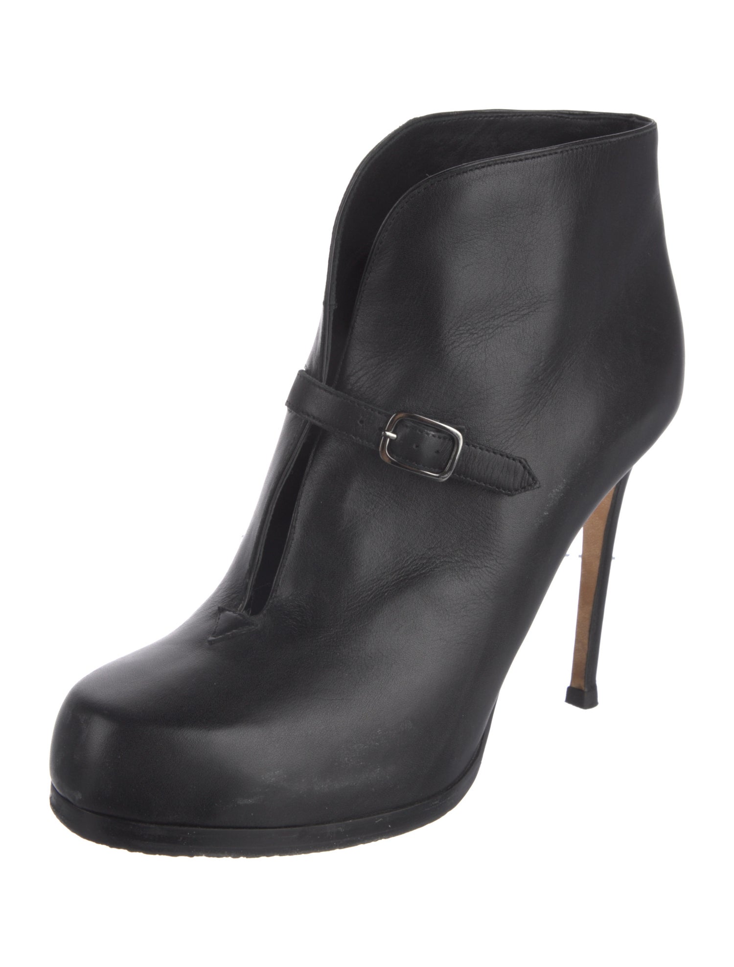 Theory Leather Lace-Up Boots