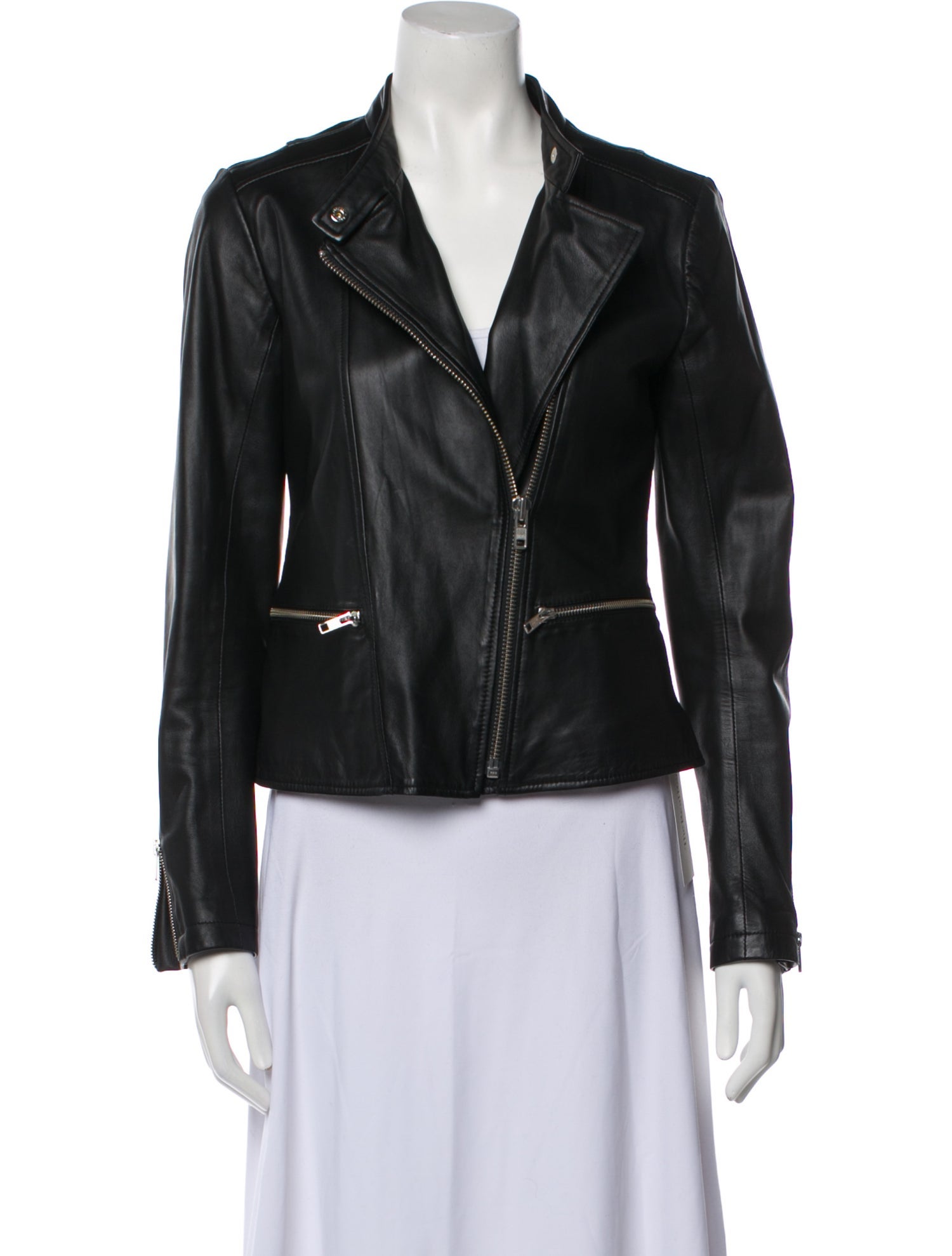 Theory Lamb Leather Biker Jacket