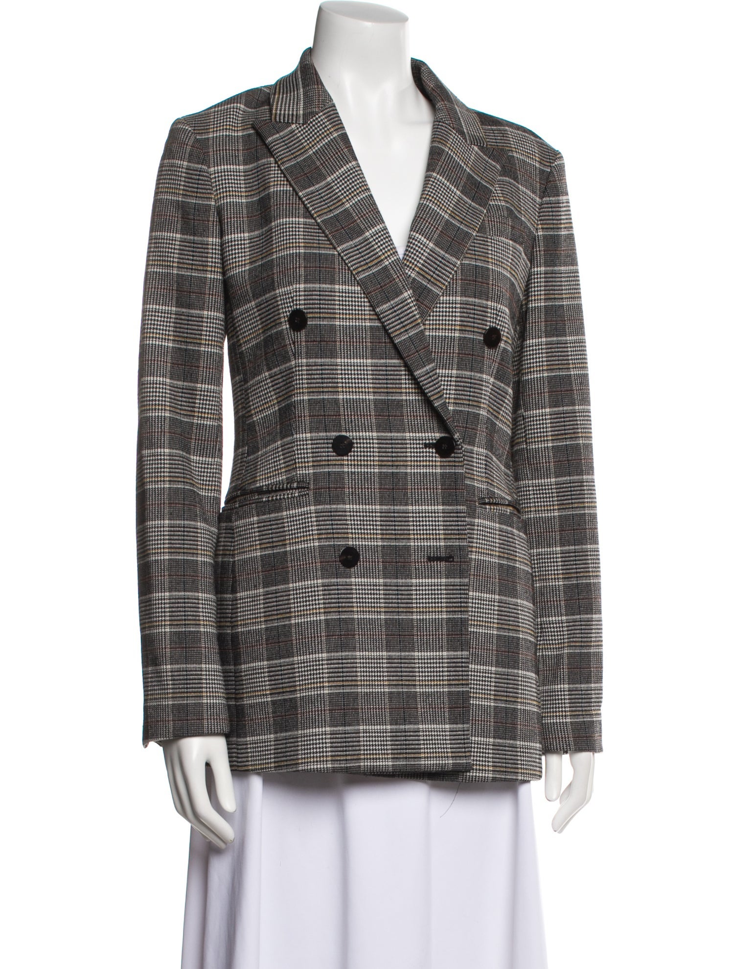 Theory Plaid Print Blazer