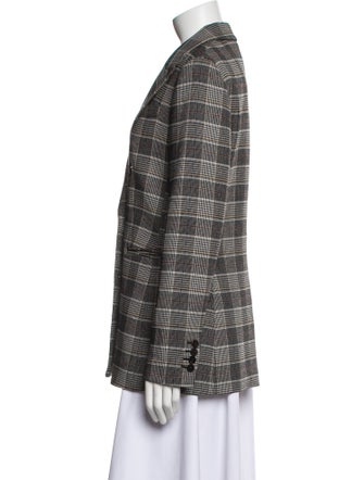 Theory Plaid Print Blazer