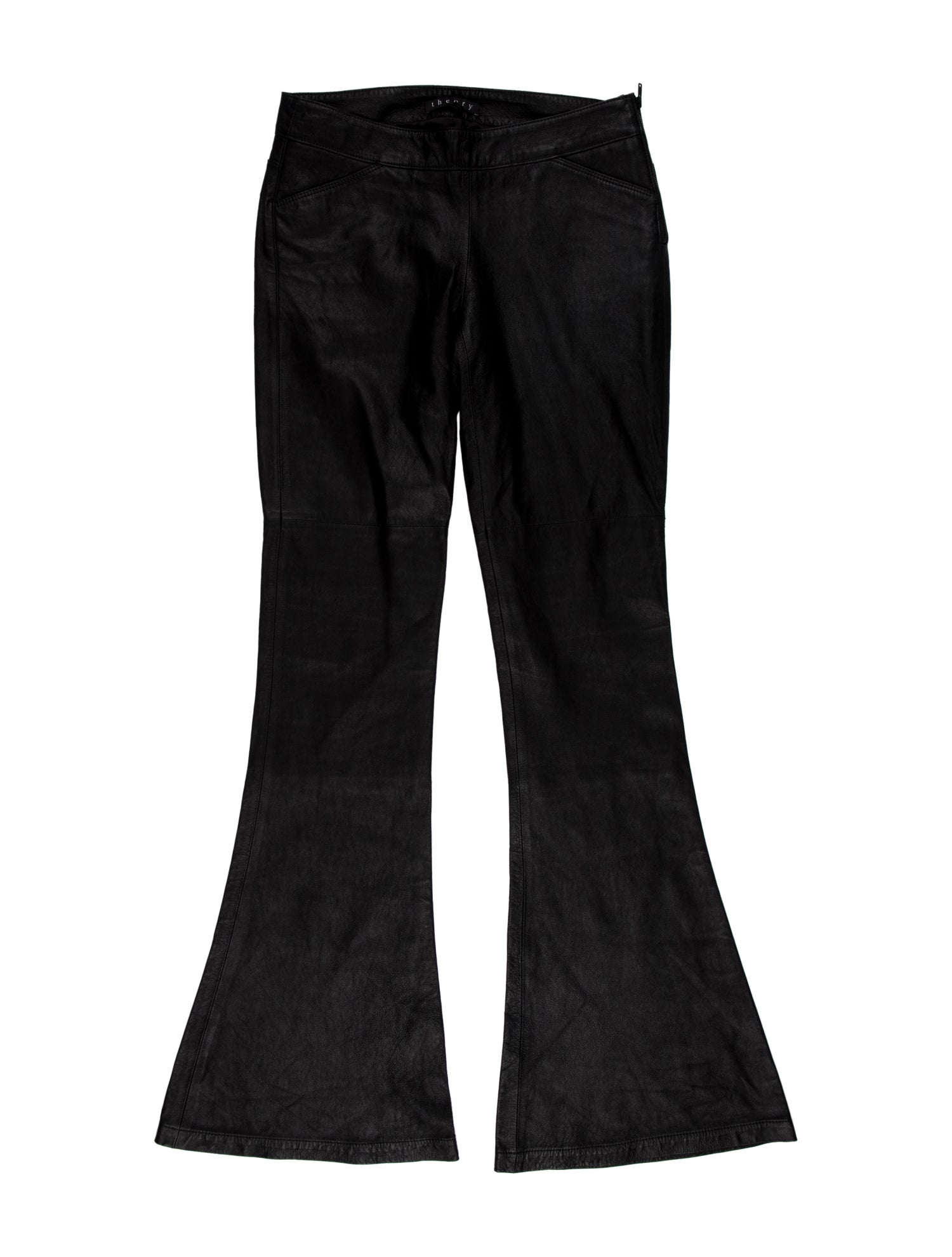 Theory Lamb Leather Wide Leg Pants